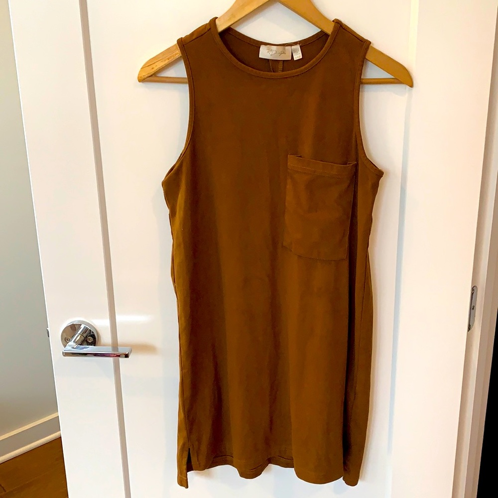 Vintage brown faux suede jumper